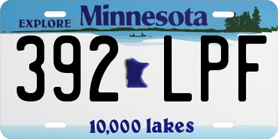 MN license plate 392LPF