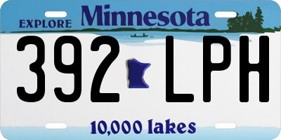 MN license plate 392LPH