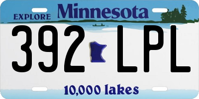 MN license plate 392LPL