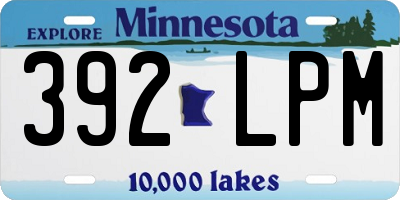 MN license plate 392LPM