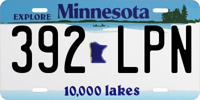 MN license plate 392LPN