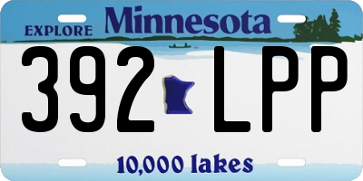 MN license plate 392LPP