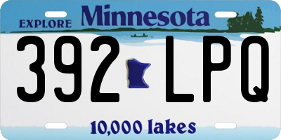 MN license plate 392LPQ