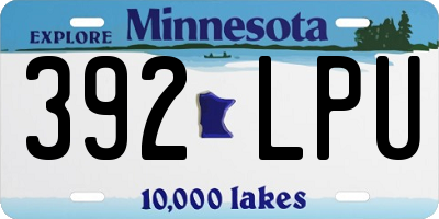 MN license plate 392LPU