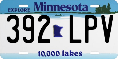 MN license plate 392LPV