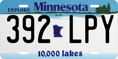 MN license plate 392LPY