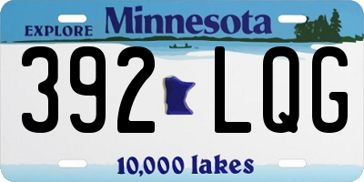 MN license plate 392LQG