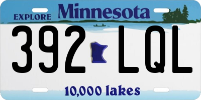 MN license plate 392LQL
