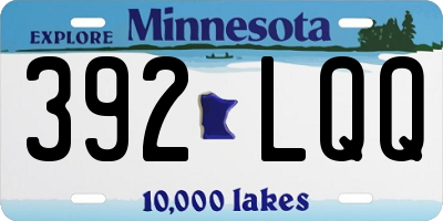 MN license plate 392LQQ