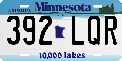 MN license plate 392LQR