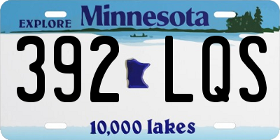 MN license plate 392LQS