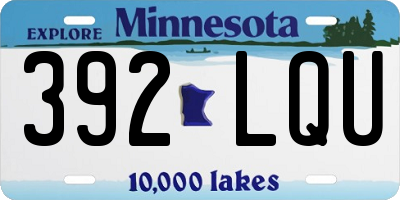 MN license plate 392LQU