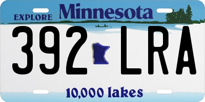 MN license plate 392LRA