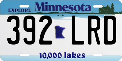 MN license plate 392LRD