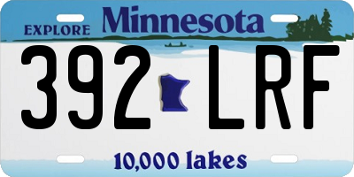 MN license plate 392LRF