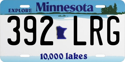 MN license plate 392LRG
