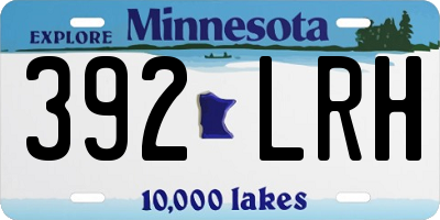 MN license plate 392LRH
