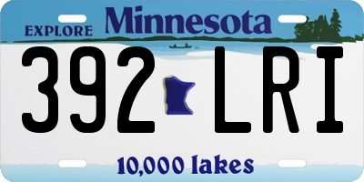 MN license plate 392LRI