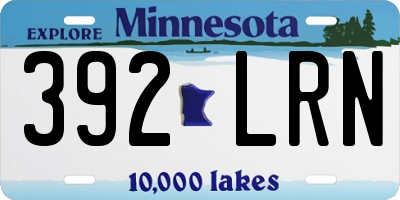 MN license plate 392LRN