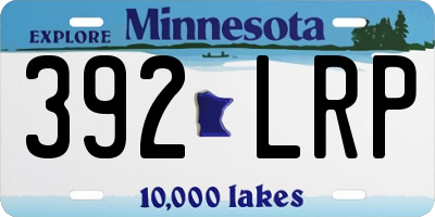 MN license plate 392LRP