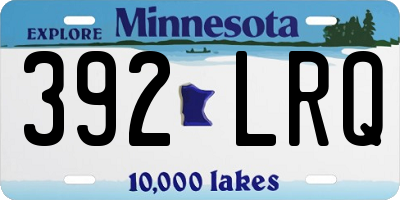 MN license plate 392LRQ