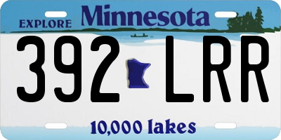 MN license plate 392LRR