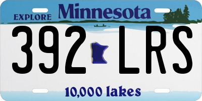 MN license plate 392LRS