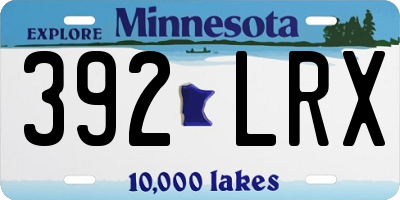 MN license plate 392LRX