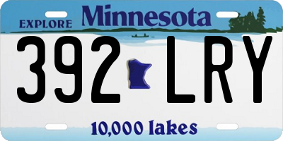 MN license plate 392LRY