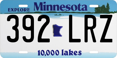 MN license plate 392LRZ