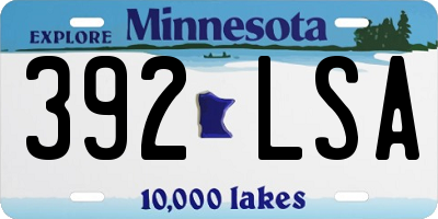MN license plate 392LSA