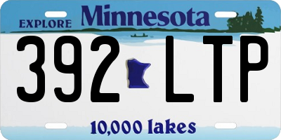 MN license plate 392LTP