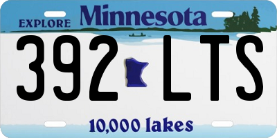 MN license plate 392LTS