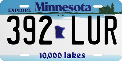 MN license plate 392LUR