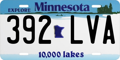 MN license plate 392LVA