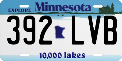 MN license plate 392LVB