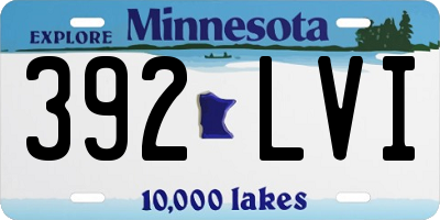 MN license plate 392LVI