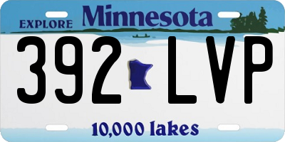 MN license plate 392LVP