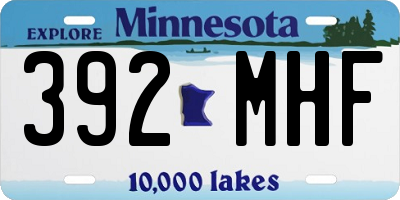 MN license plate 392MHF