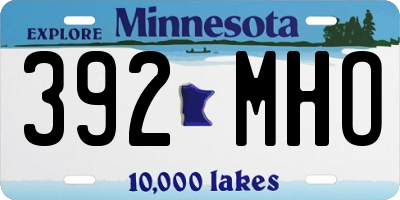 MN license plate 392MHO