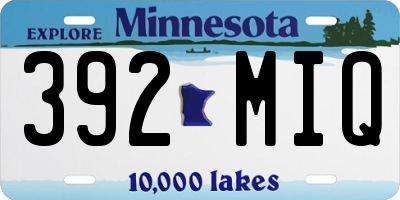 MN license plate 392MIQ