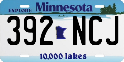 MN license plate 392NCJ