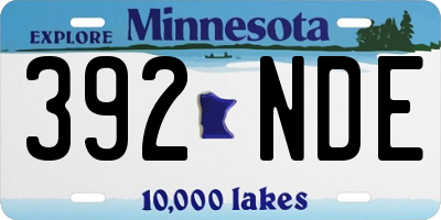 MN license plate 392NDE