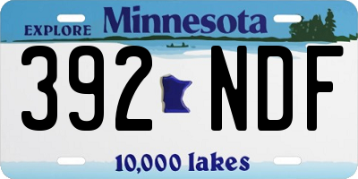 MN license plate 392NDF
