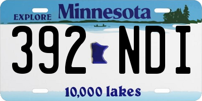 MN license plate 392NDI