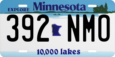 MN license plate 392NMO
