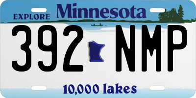 MN license plate 392NMP