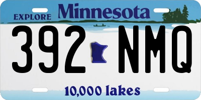 MN license plate 392NMQ