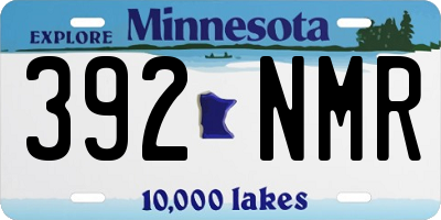 MN license plate 392NMR