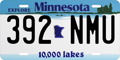 MN license plate 392NMU